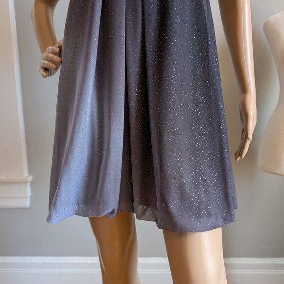 Vintage Y2K XSCAPE Mini Dress Ombre Glitter Strapless Whimsygoth Size 4 - Picture 8 of 12